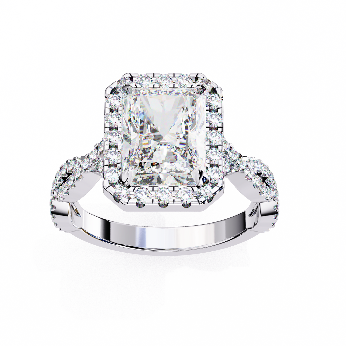 2.50 CT Radiant Cut Diamond Engagement Ring - Ulight Jewels