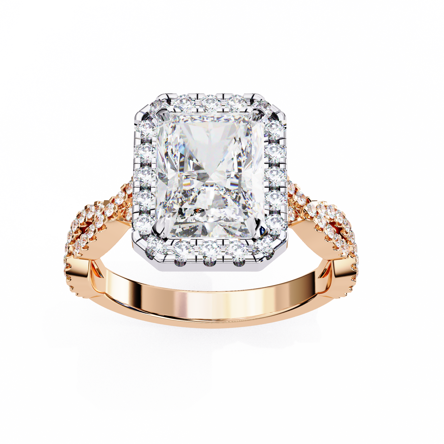 2.50 CT Radiant Cut Diamond Engagement Ring