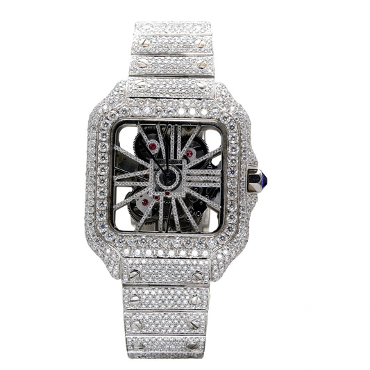 Fully Iced Out Automatic Movement Diamond Watch - Ulight Jewels