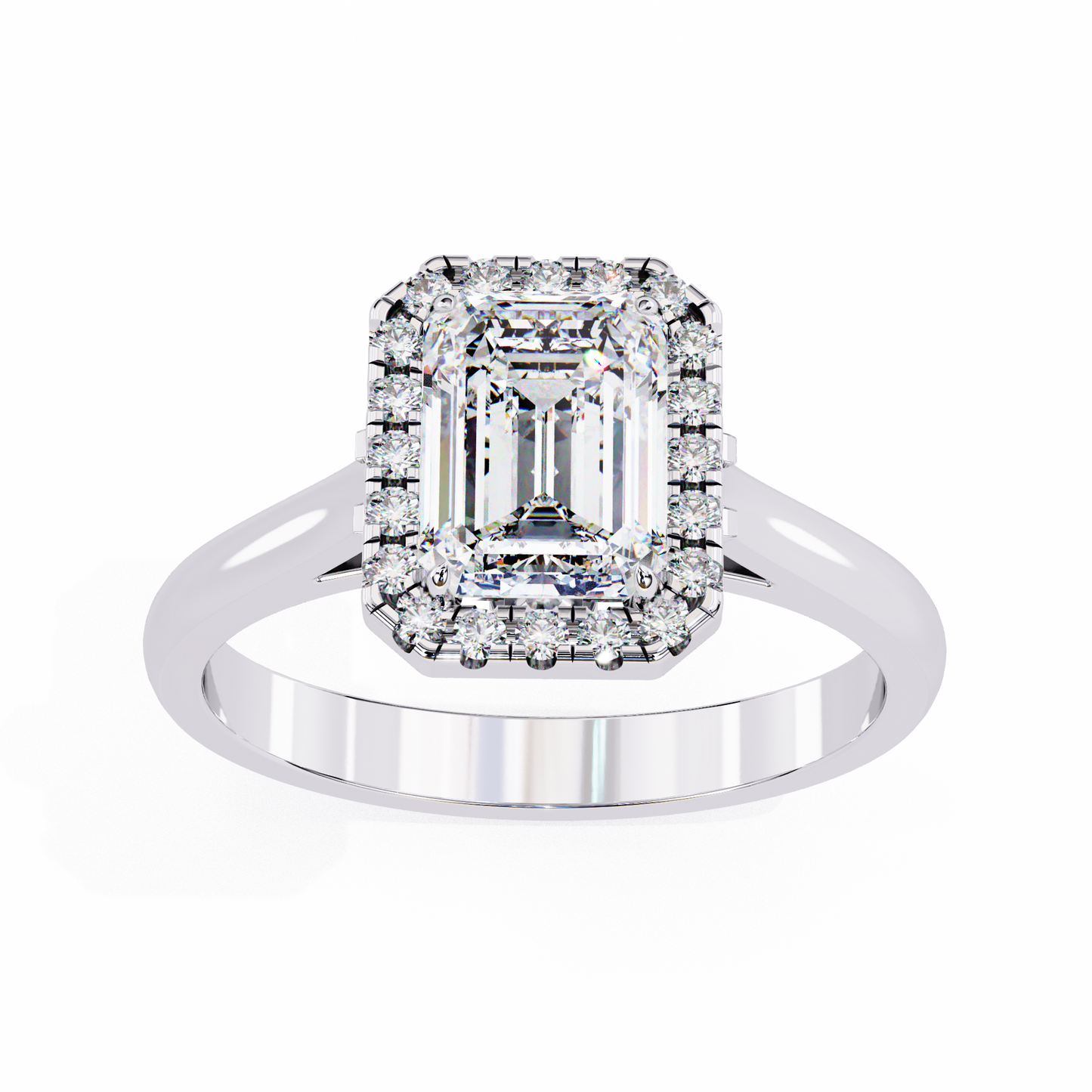 2.00 CT EMERALD Cut Diamond Engagement Ring