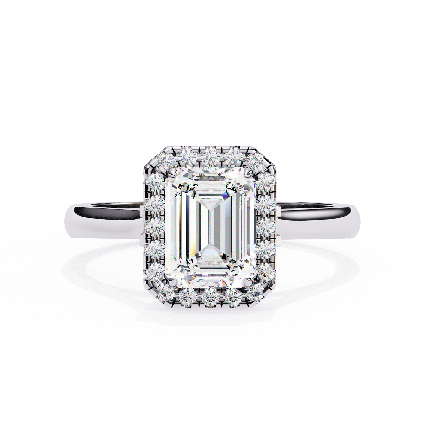 2.00 CT EMERALD Cut Diamond Engagement Ring - Ulight Jewels