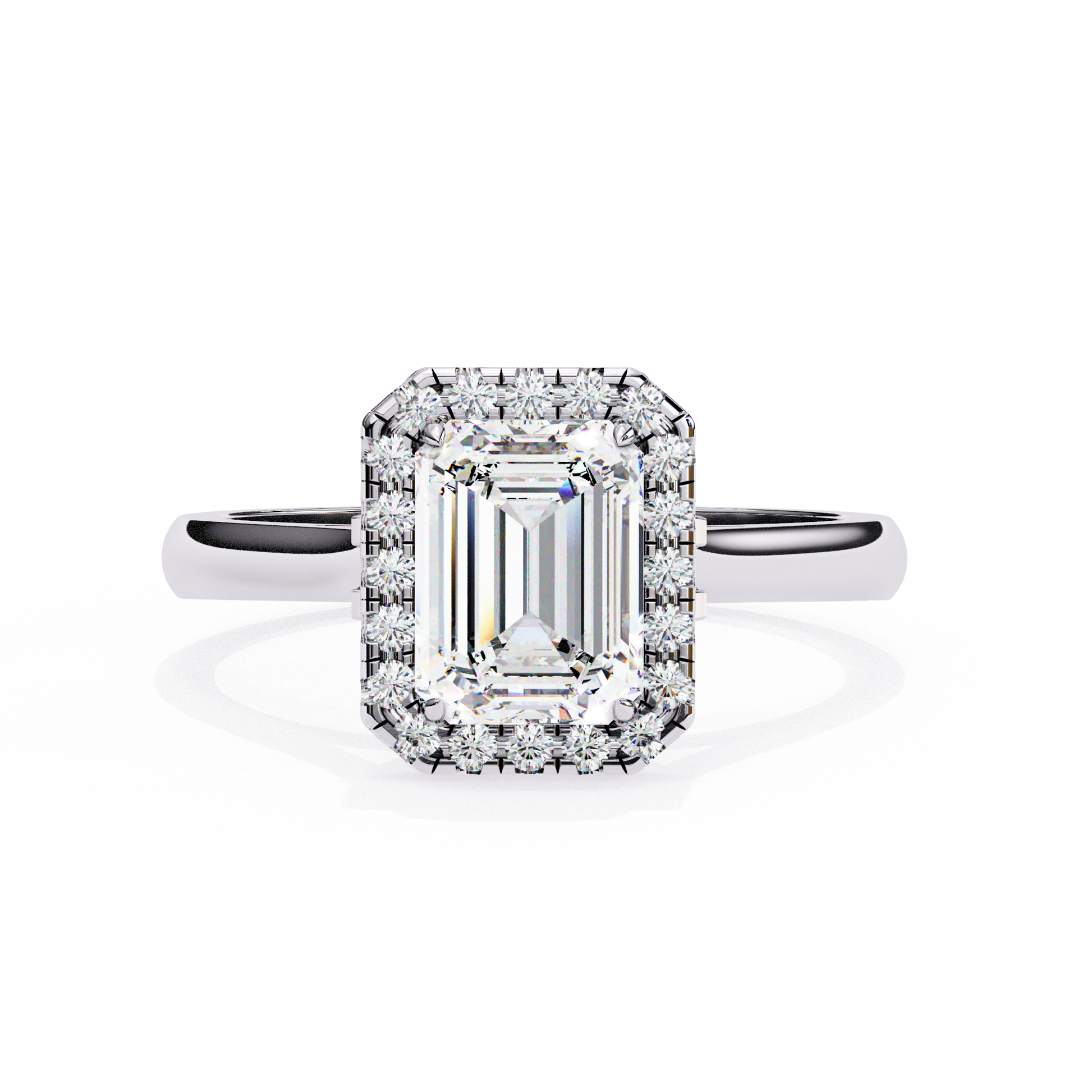 2.00 CT EMERALD Cut Diamond Engagement Ring - Ulight Jewels