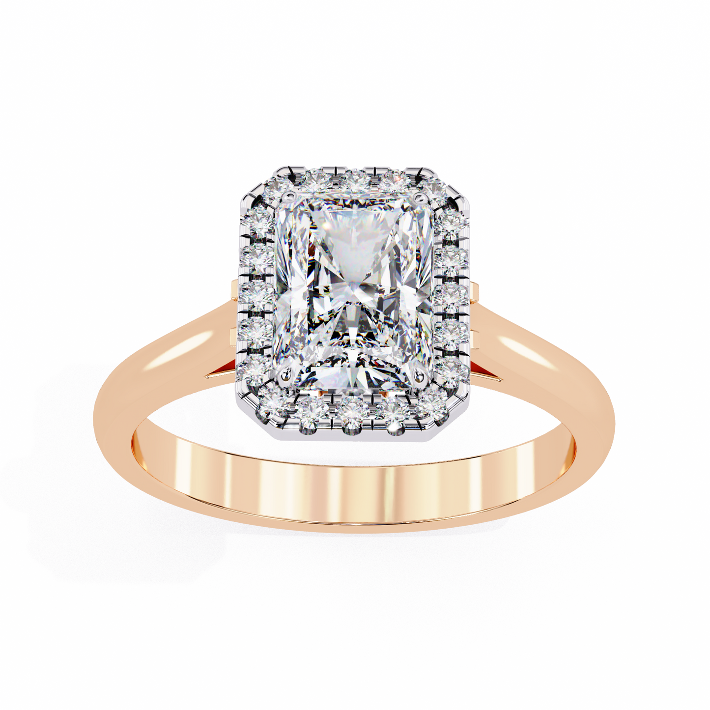 2.00  CT Radiant Cut Diamond Engagement Ring