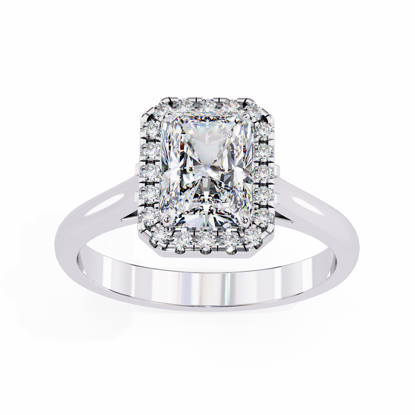 2.00  CT Radiant Cut Diamond Engagement Ring