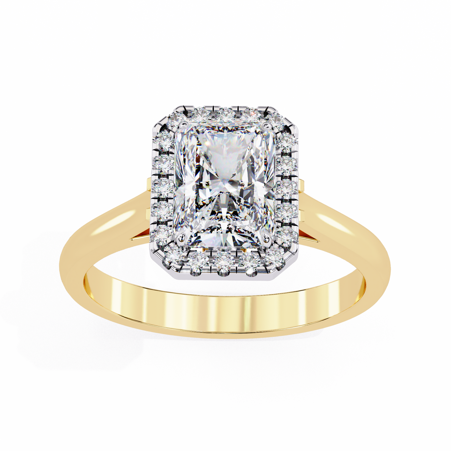 2.00  CT Radiant Cut Diamond Engagement Ring