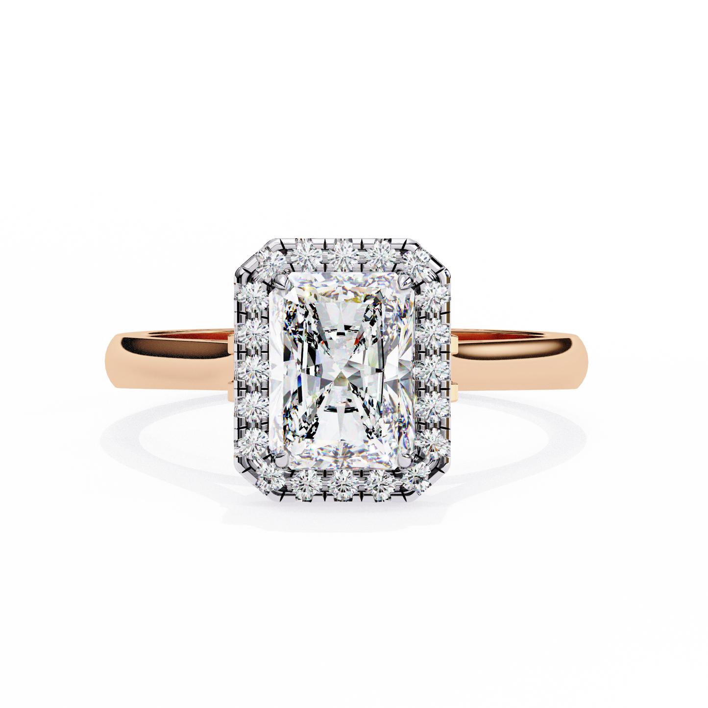 2.00  CT Radiant Cut Diamond Engagement Ring