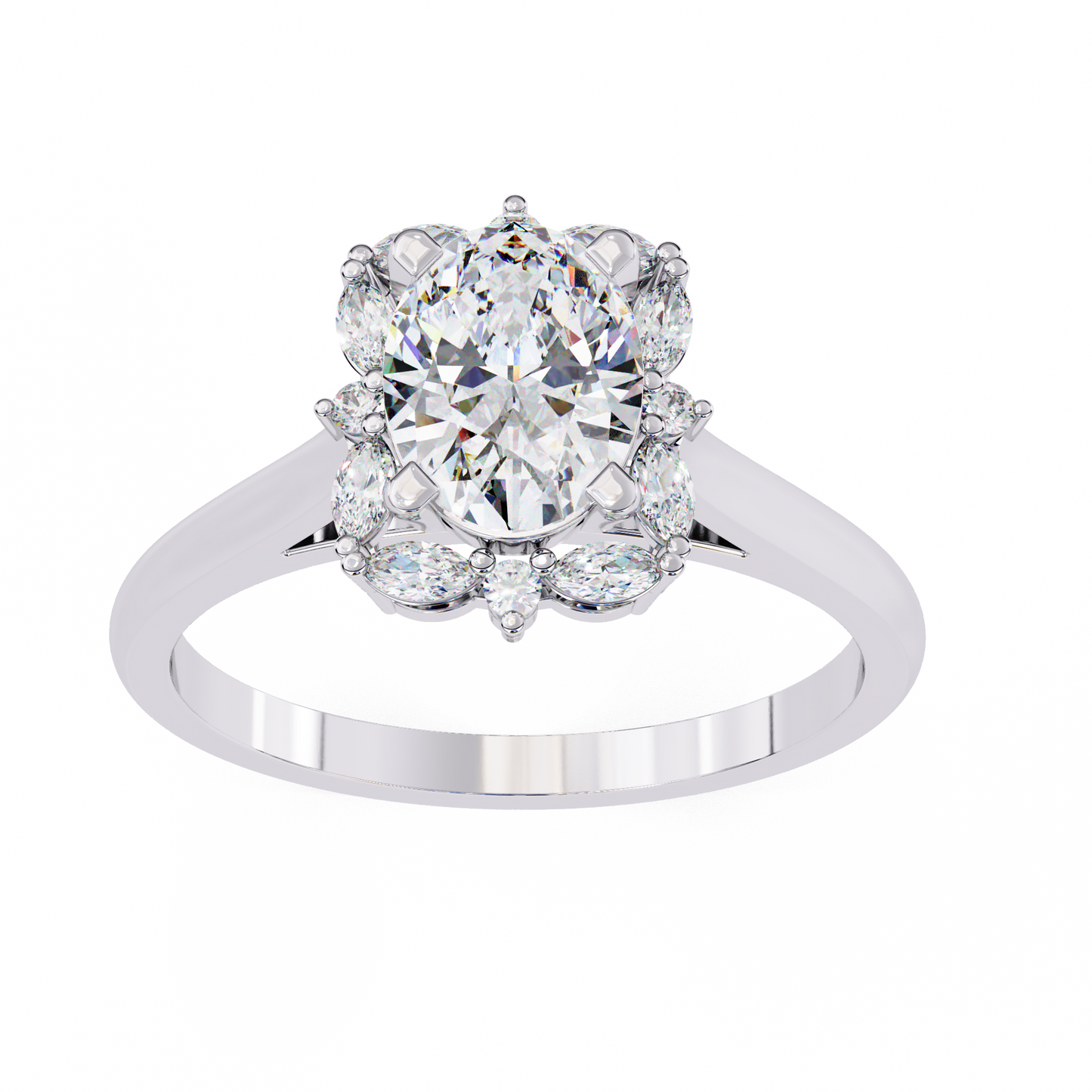 1.25 CT Oval Cut Diamond Engagement Ring