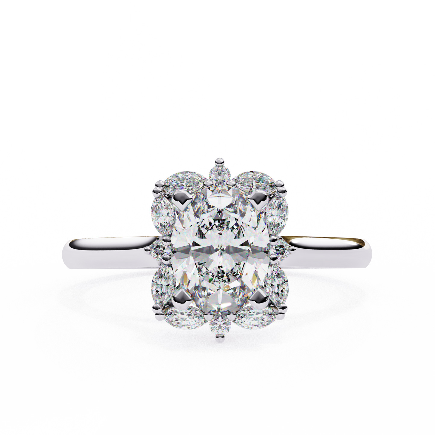 1.25 CT Oval Cut Diamond Engagement Ring - Ulight Jewels