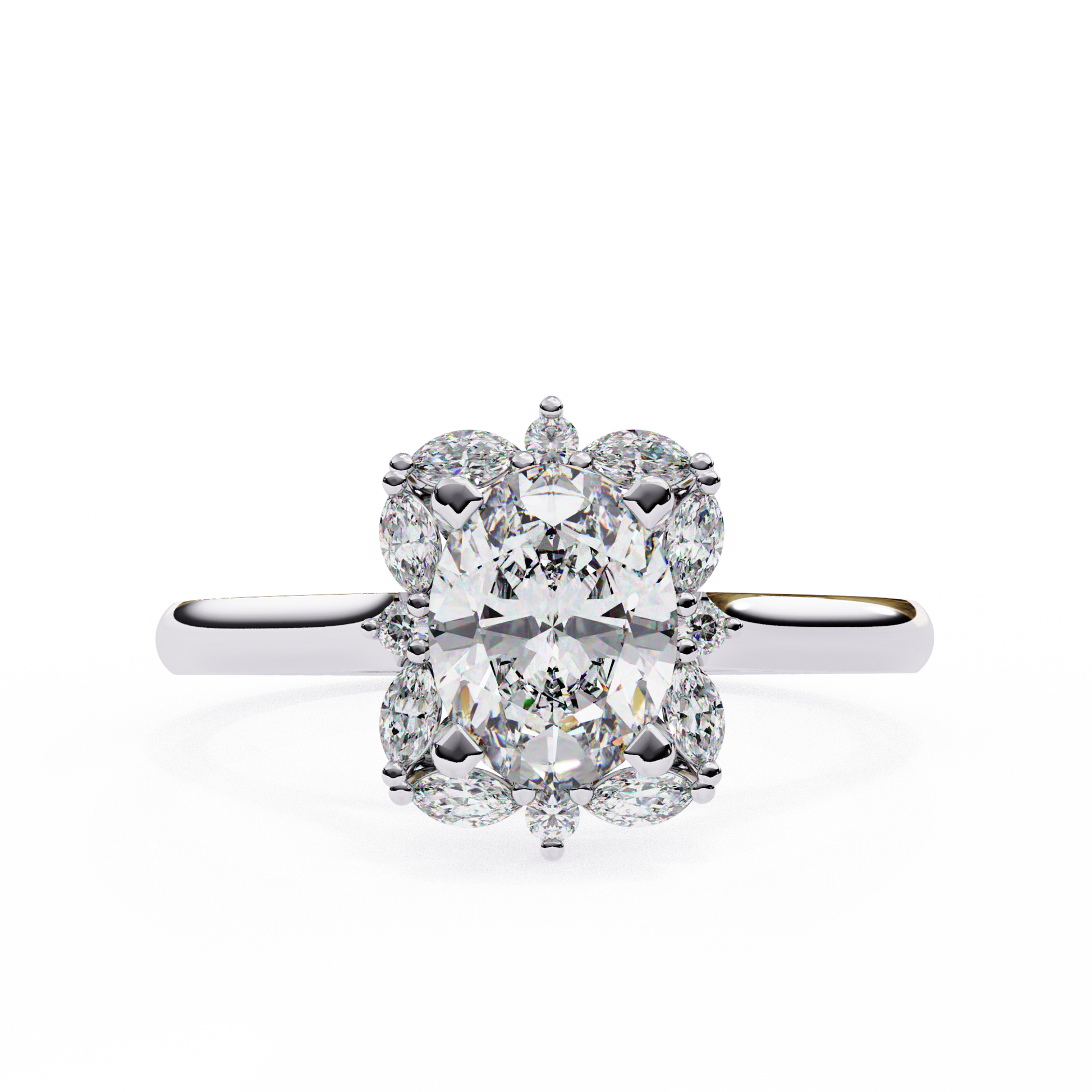 1.25 CT Oval Cut Diamond Engagement Ring - Ulight Jewels