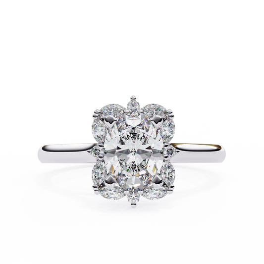 1.25 CT Oval Cut Diamond Engagement Ring - Ulight Jewels