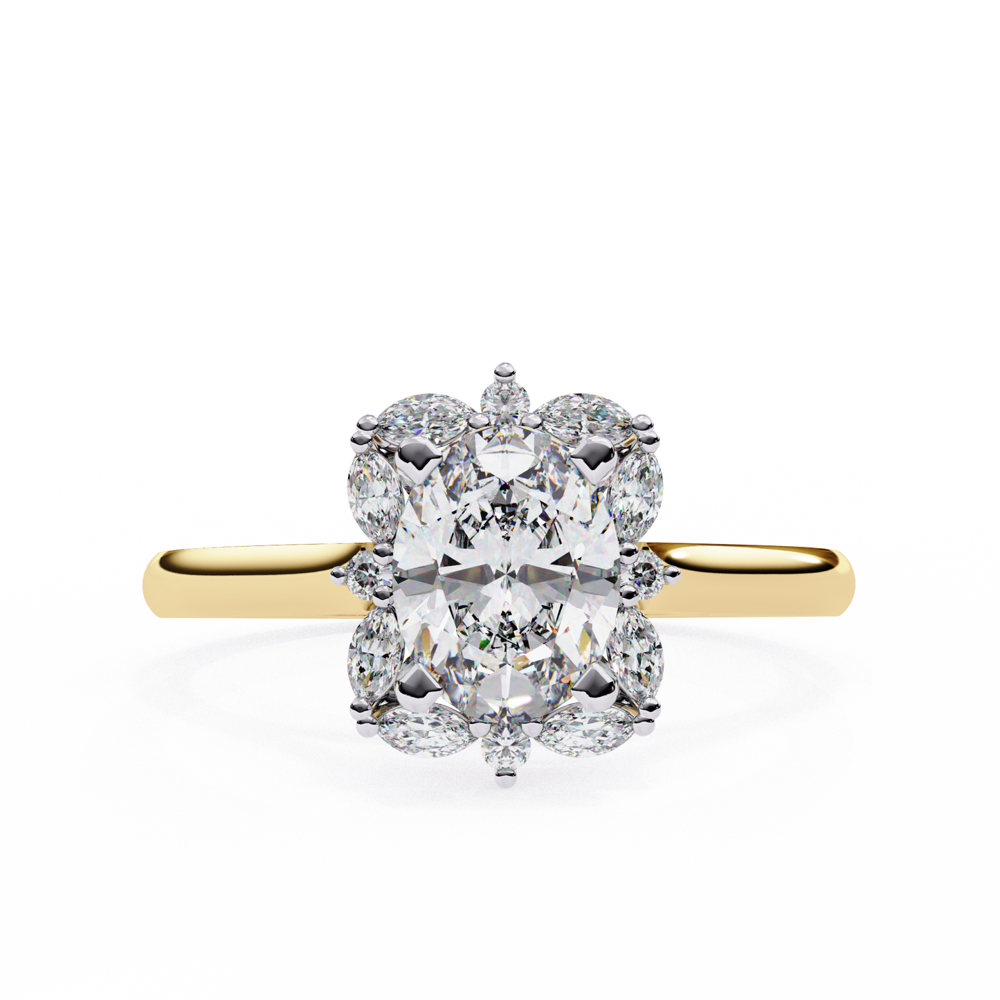 1.25 CT Oval Cut Diamond Engagement Ring