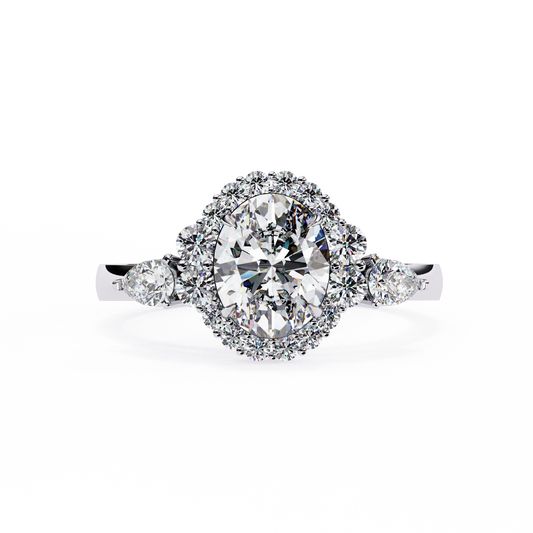 1.00 CT Oval Cut Diamond Engagement Ring - Ulight Jewels