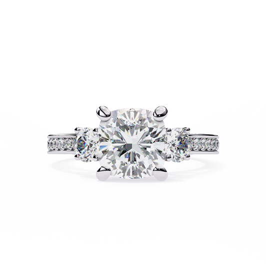 2.50 CT Cushion Cut Diamond Engagement Ring - Ulight Jewels