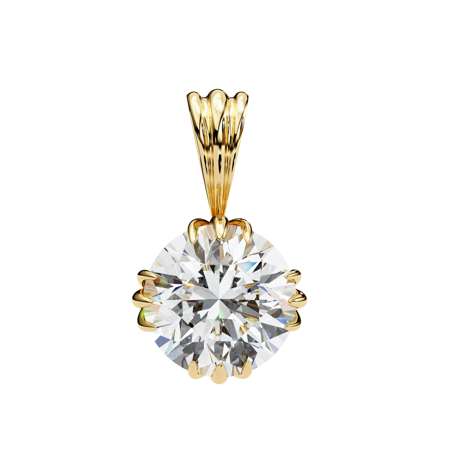 2.00 CT Round  Cut Diamond Pendant