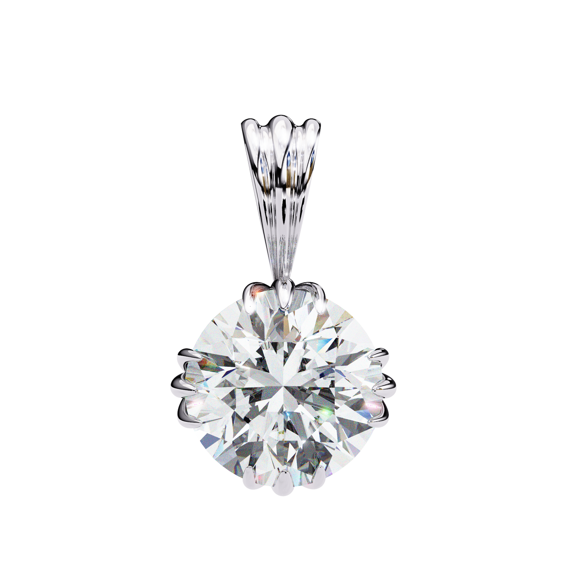 2.00 CT Round  Cut Diamond Pendant - Ulight Jewels