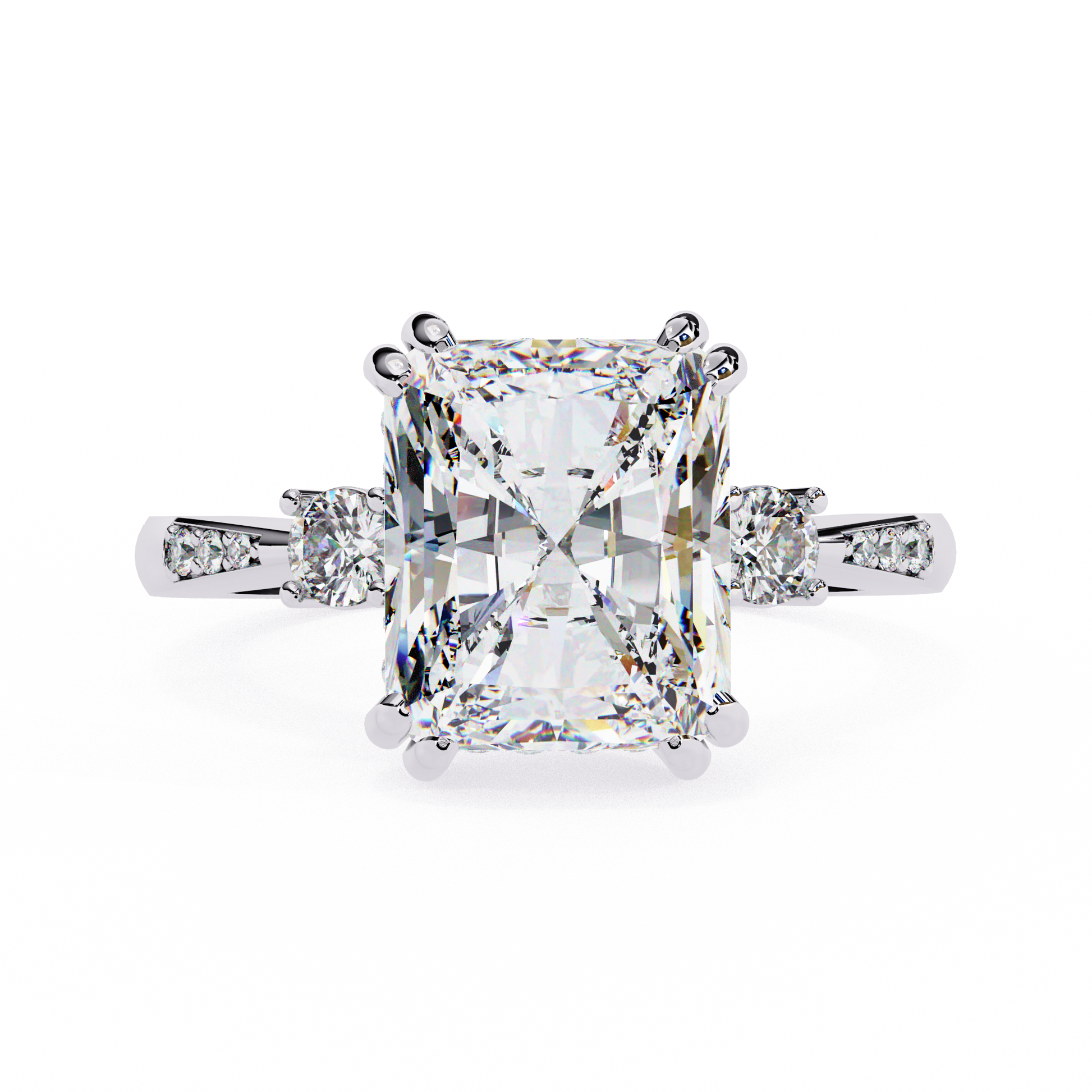 3.00  CT Radiant Cut Diamond Engagement Ring - Ulight Jewels