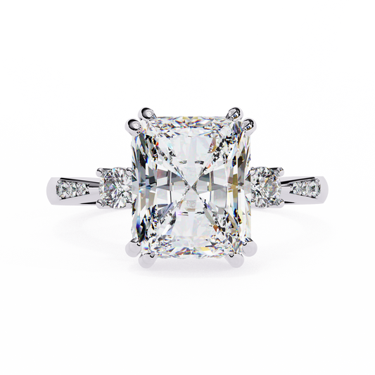 3.00  CT Radiant Cut Diamond Engagement Ring - Ulight Jewels