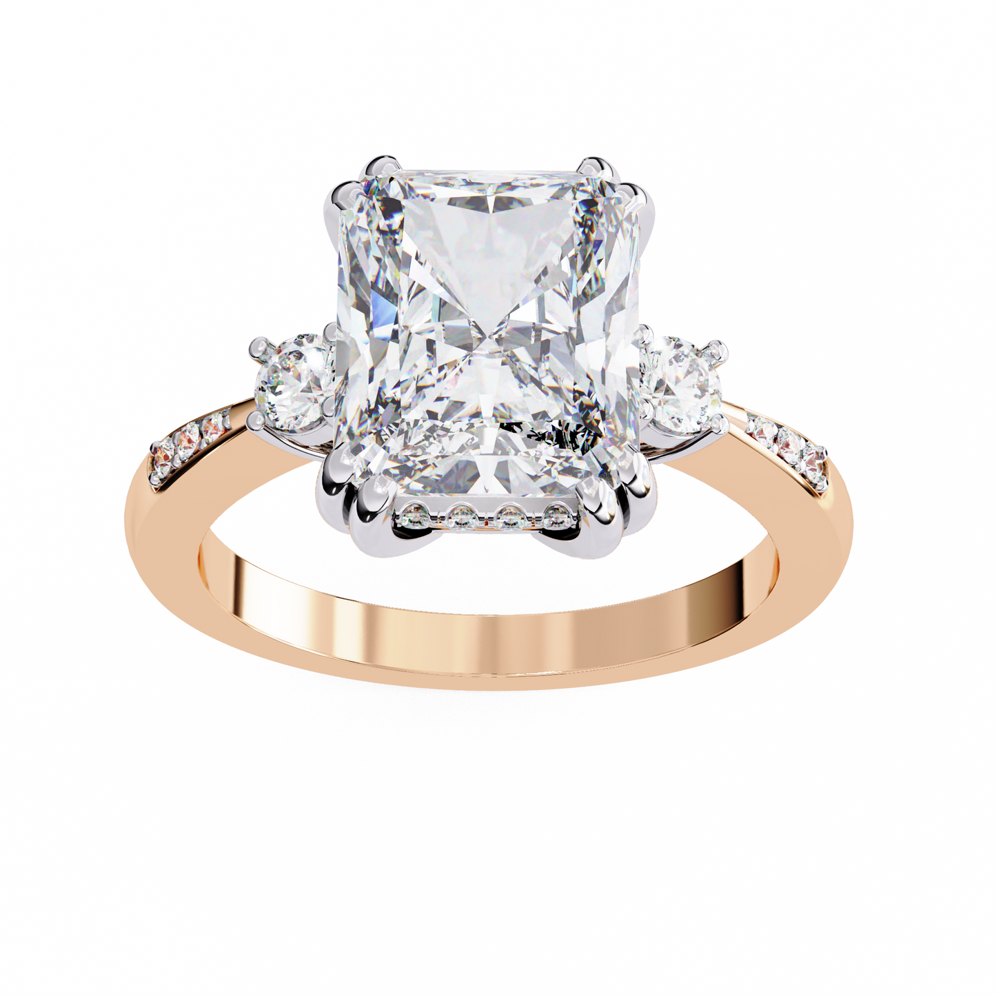 3.00  CT Radiant Cut Diamond Engagement Ring