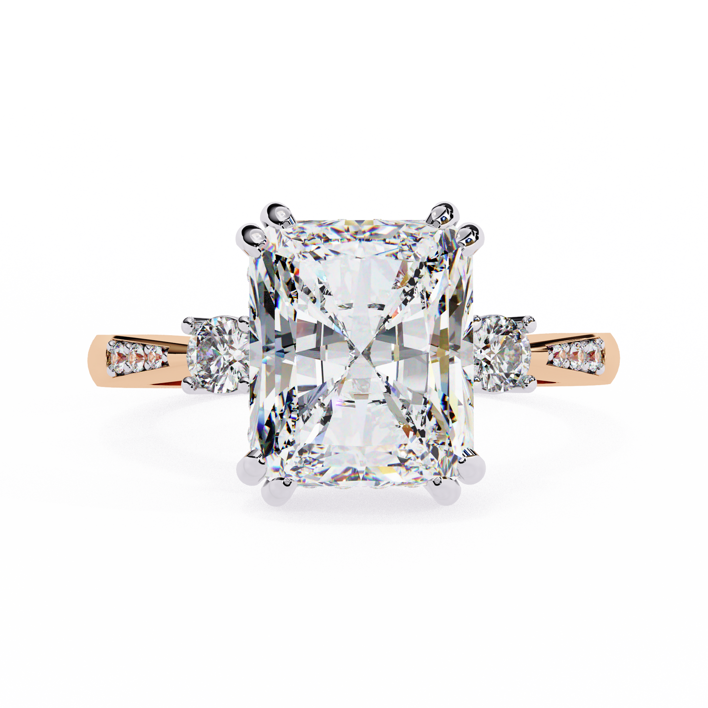 3.00  CT Radiant Cut Diamond Engagement Ring