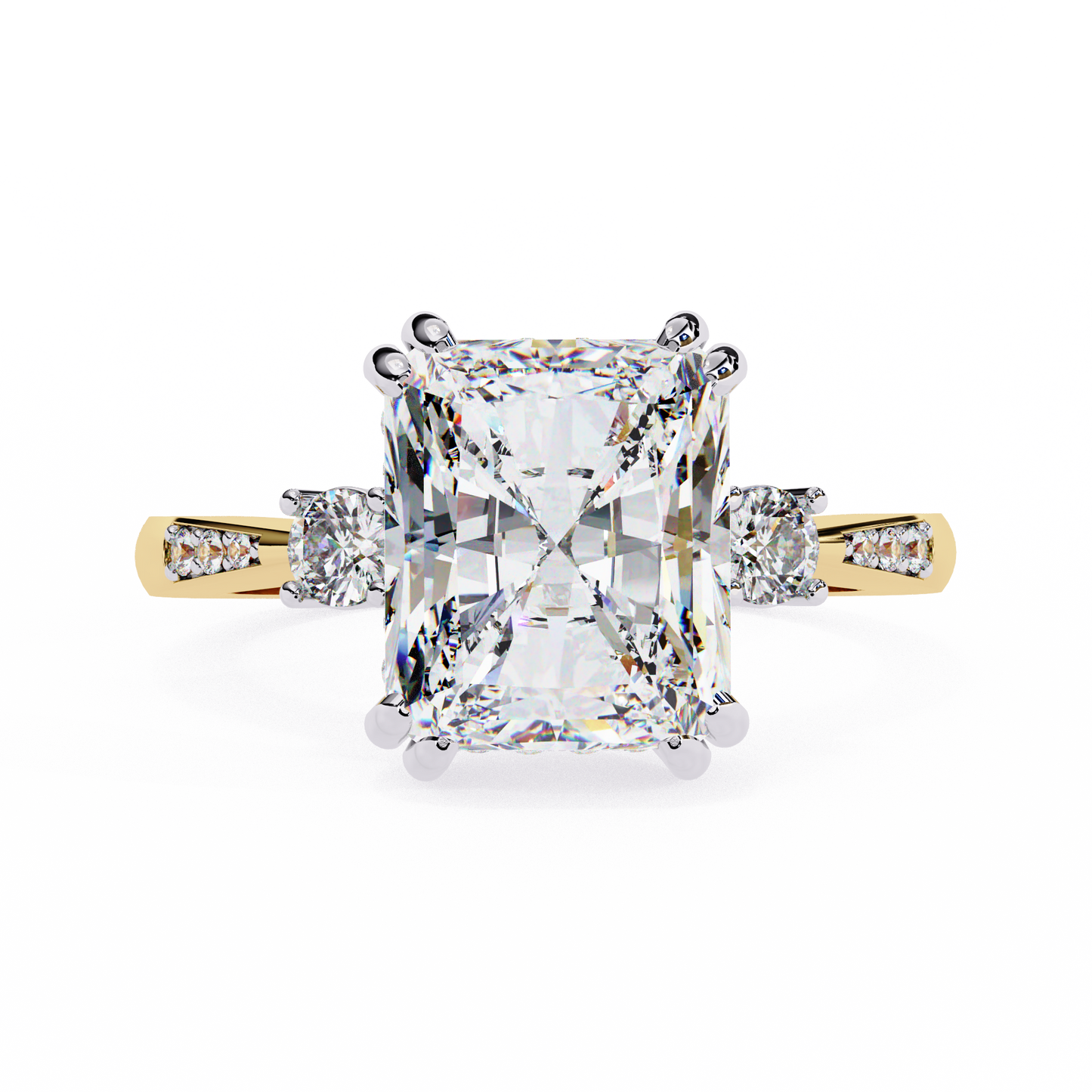 3.00  CT Radiant Cut Diamond Engagement Ring