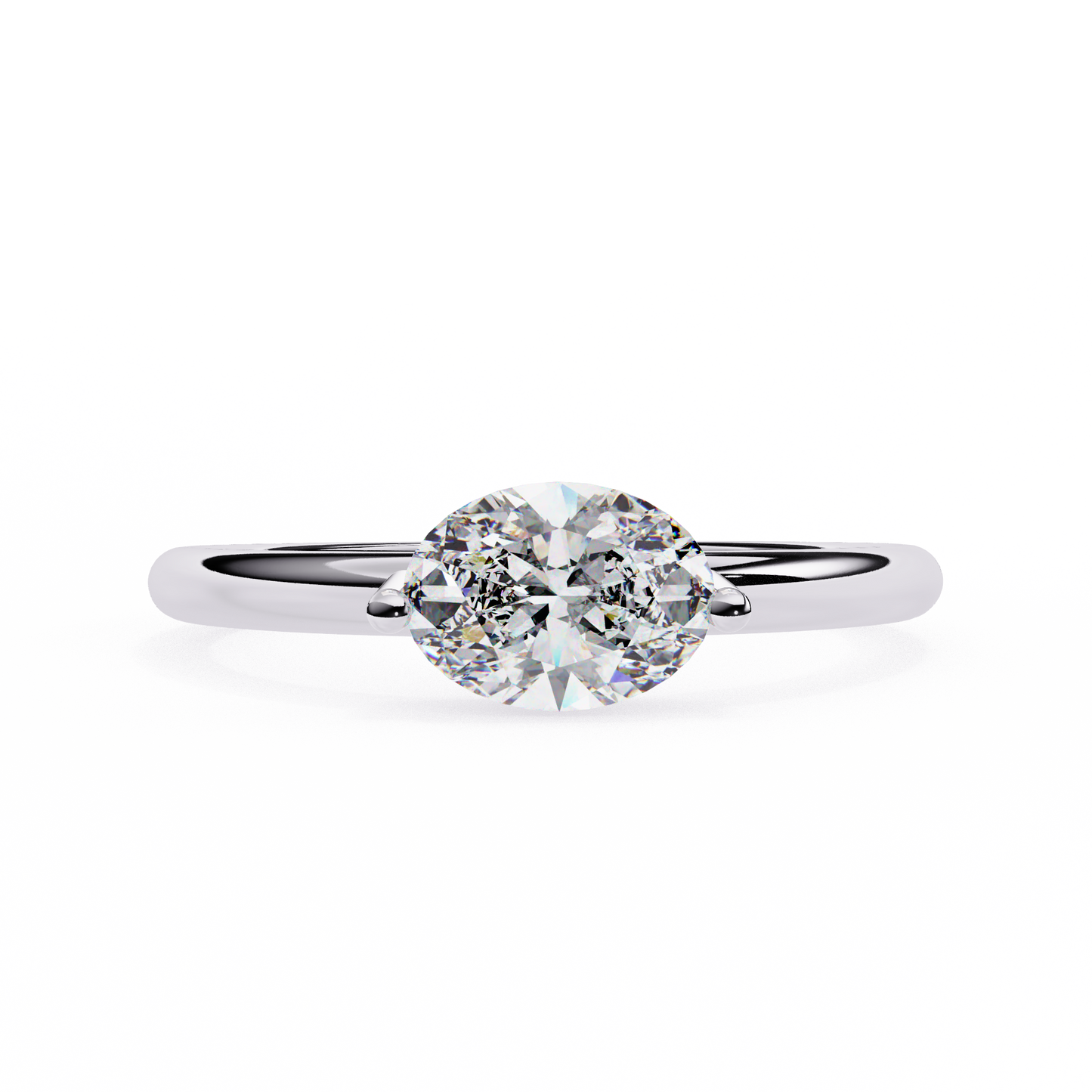 0.85 CT Oval Cut Diamond Engagement Ring