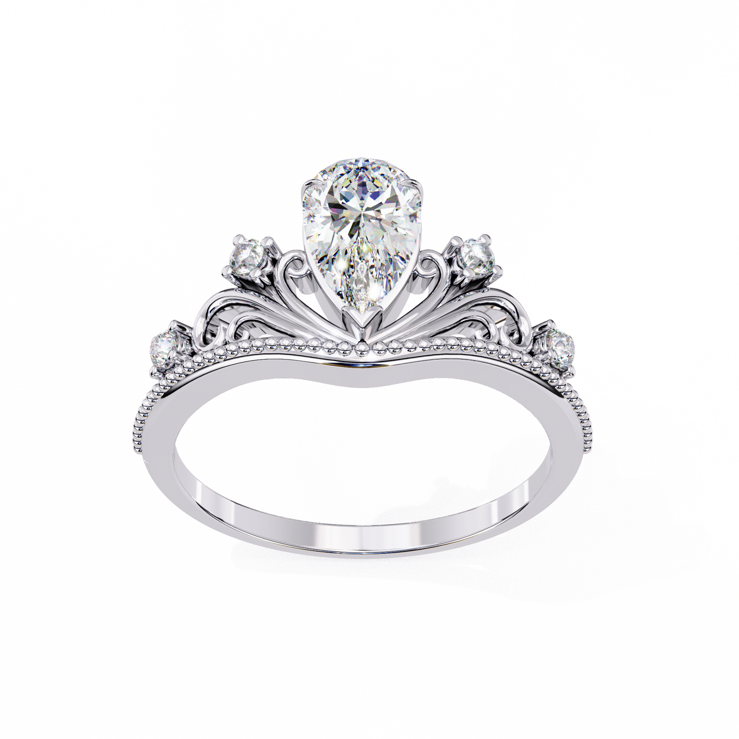 1.00 CT PEAR Cut Diamond Engagement Ring