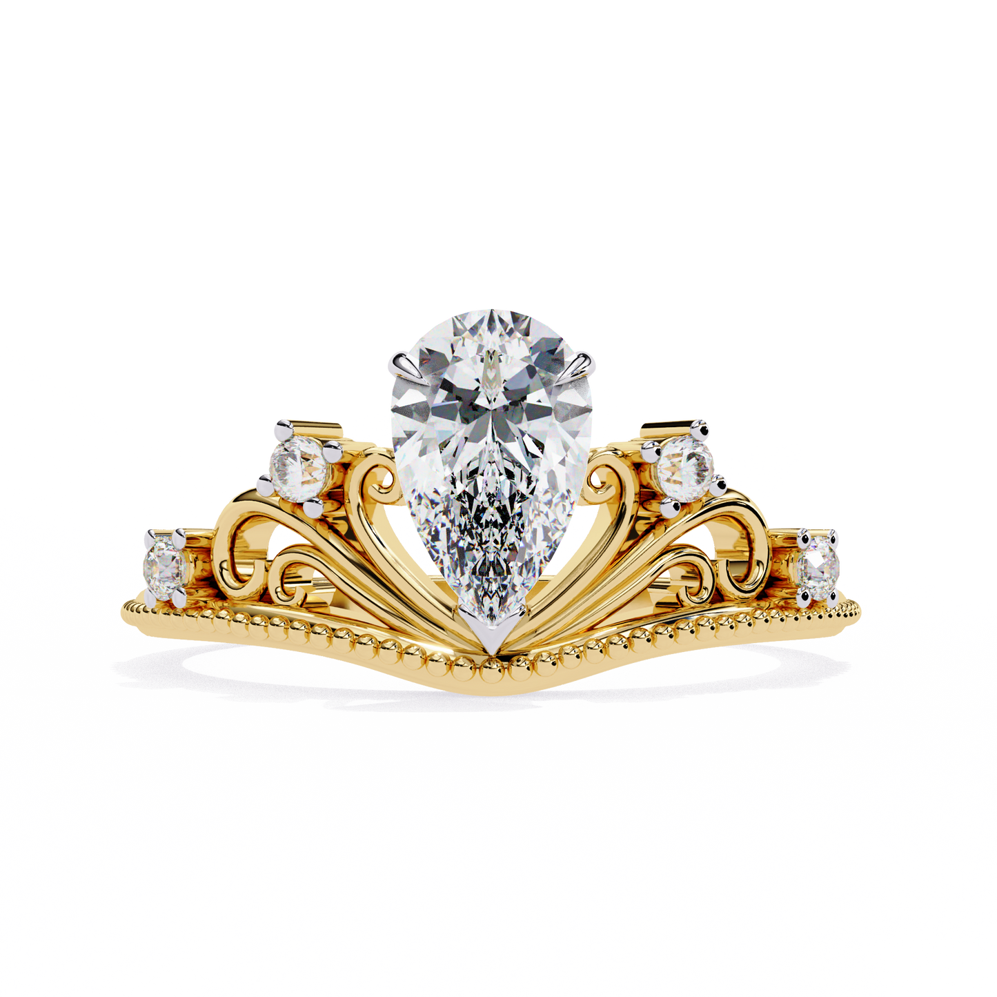 1.00 CT PEAR Cut Diamond Engagement Ring