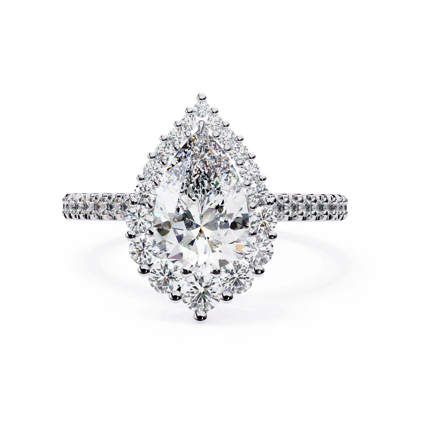 2.00 CT Pear Cut Diamond Engagement Ring - Ulight Jewels