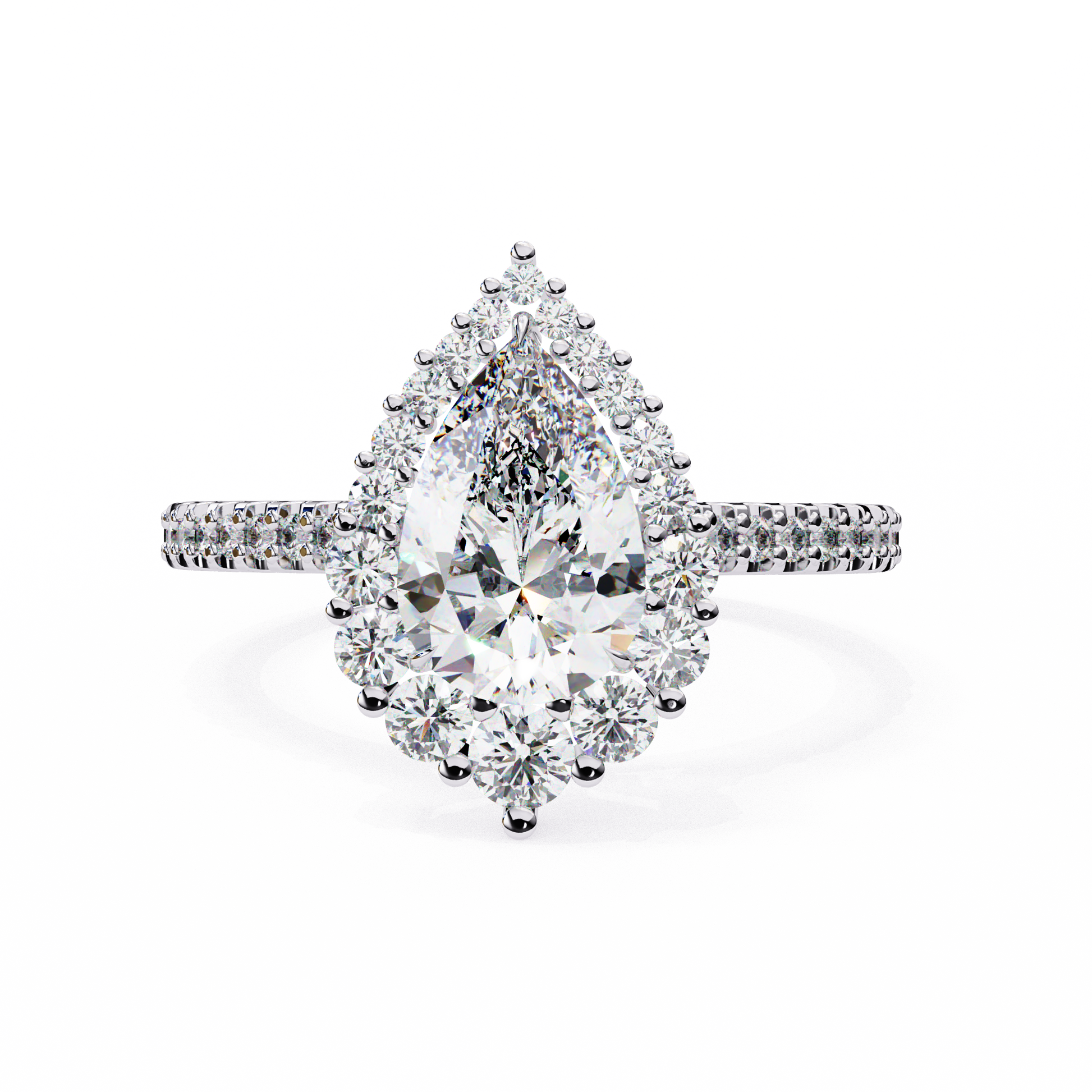 2.00 CT Pear Cut Diamond Engagement Ring - Ulight Jewels