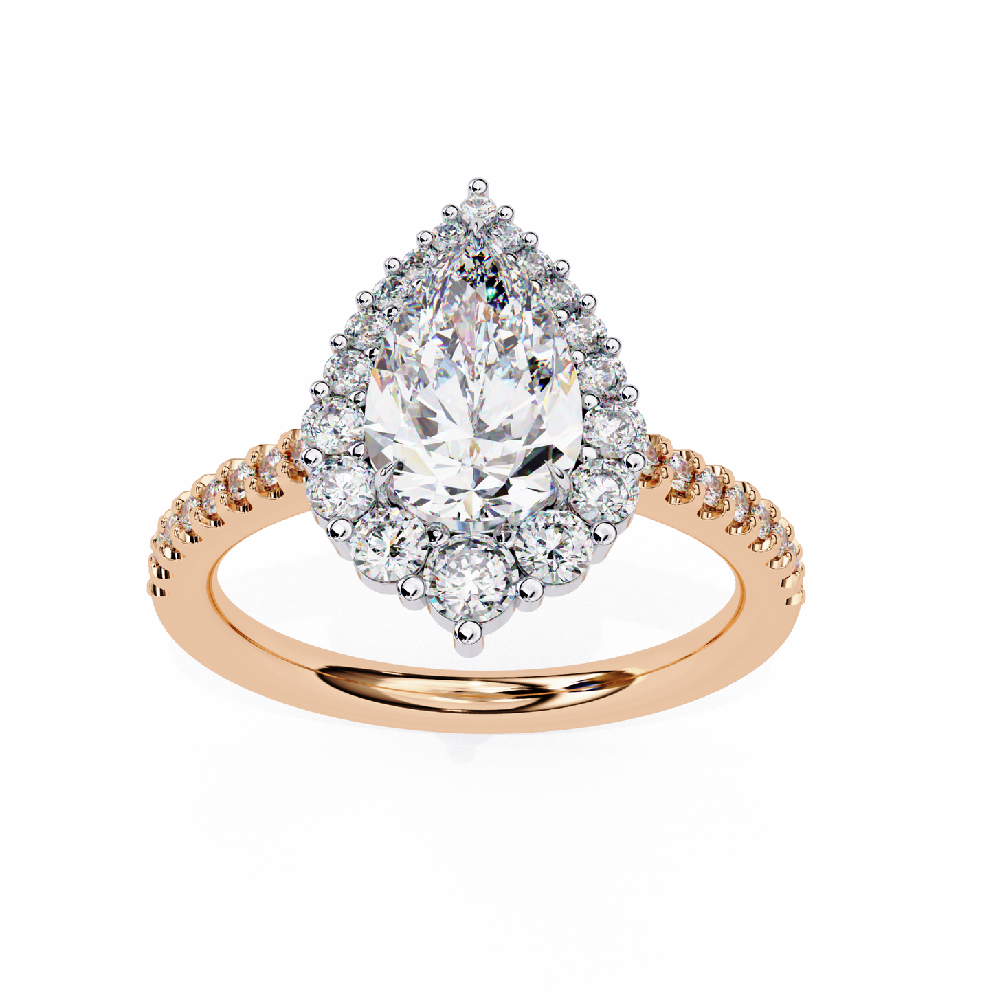 2.00 CT Pear Cut Diamond Engagement Ring