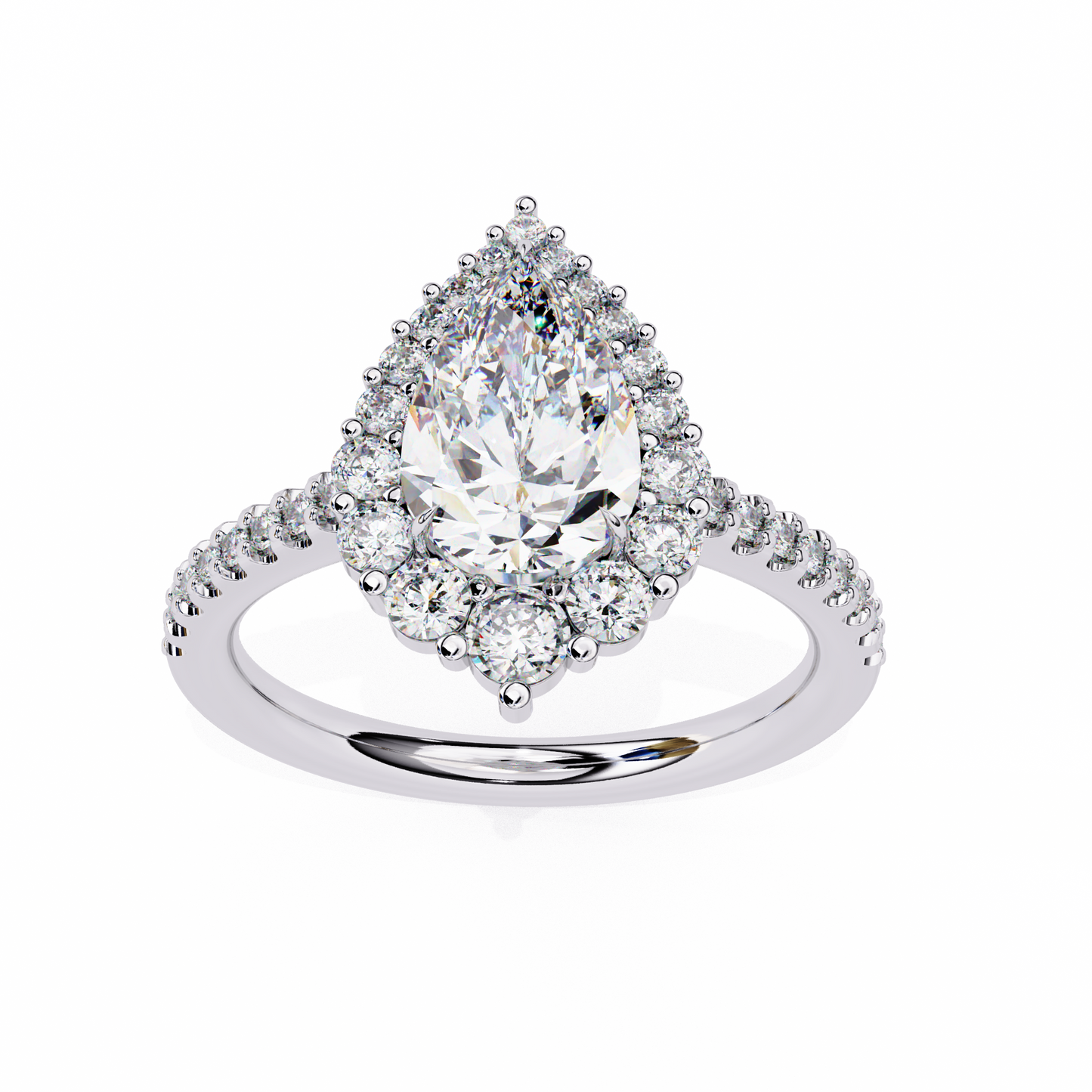 2.00 CT Pear Cut Diamond Engagement Ring