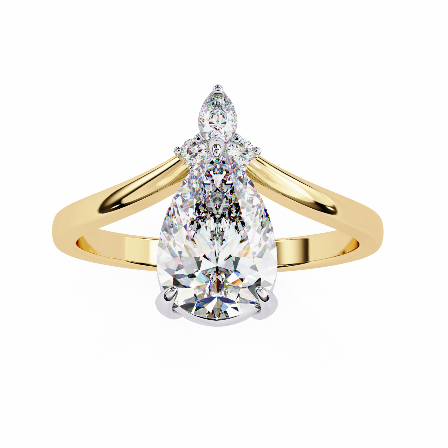 2.25 CT PEAR Cut Diamond Engagement Ring