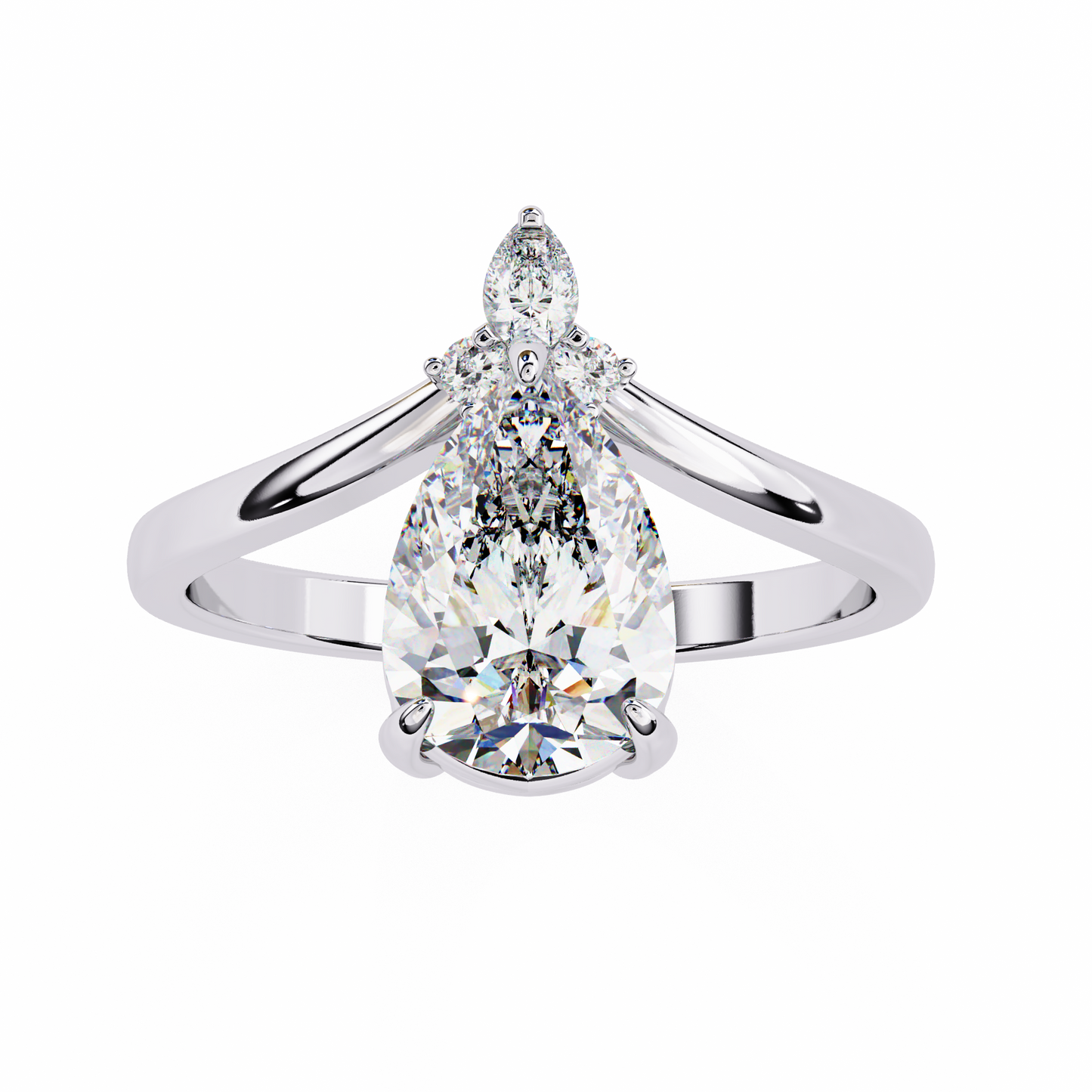 2.25 CT PEAR Cut Diamond Engagement Ring - Ulight Jewels