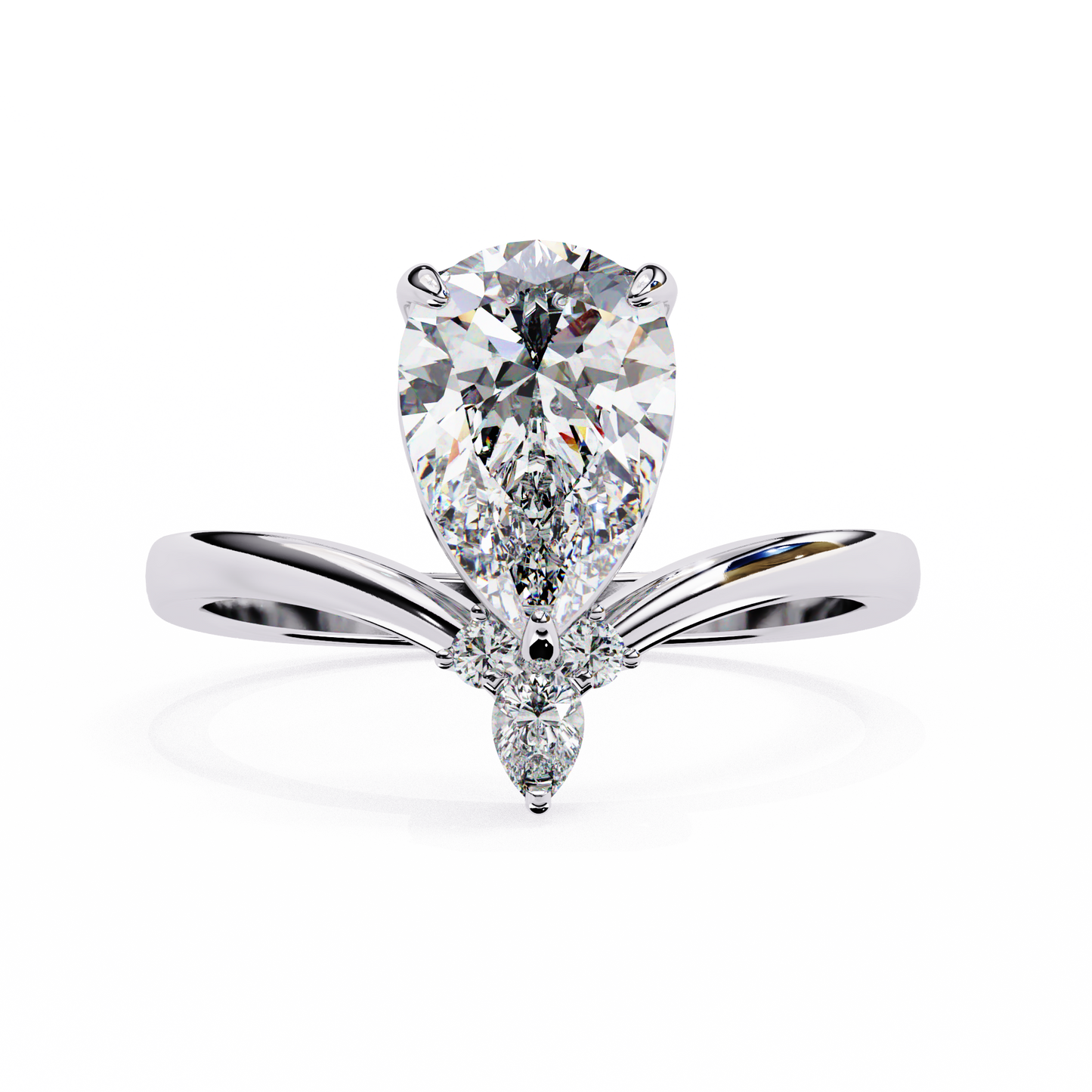 2.25 CT PEAR Cut Diamond Engagement Ring