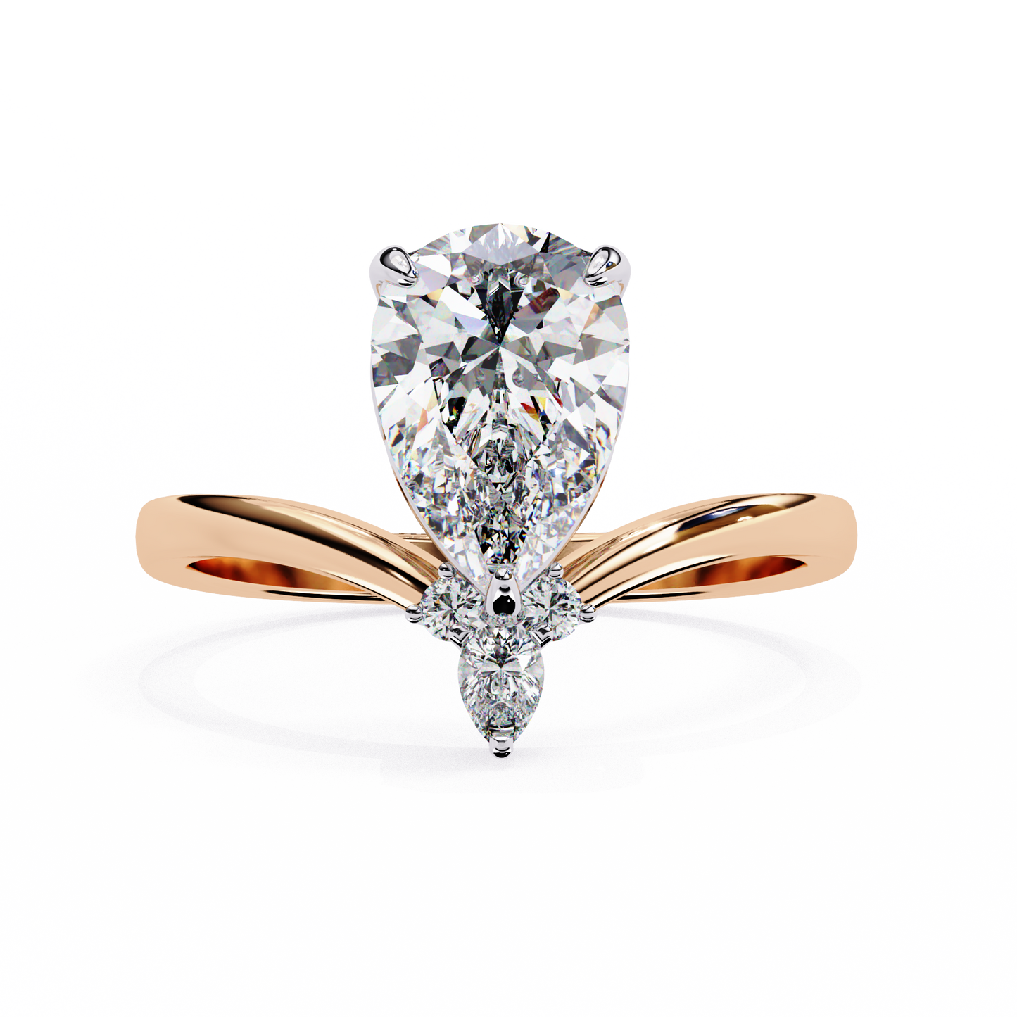 2.25 CT PEAR Cut Diamond Engagement Ring