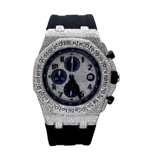 Luxury Chrono Auto Diamond Studded Watch - Ulight Jewels