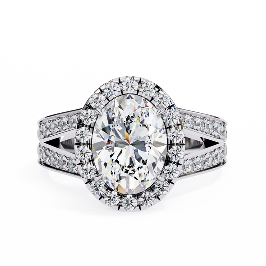 1.75 CT   Oval Cut Diamond Engagement Ring - Ulight Jewels