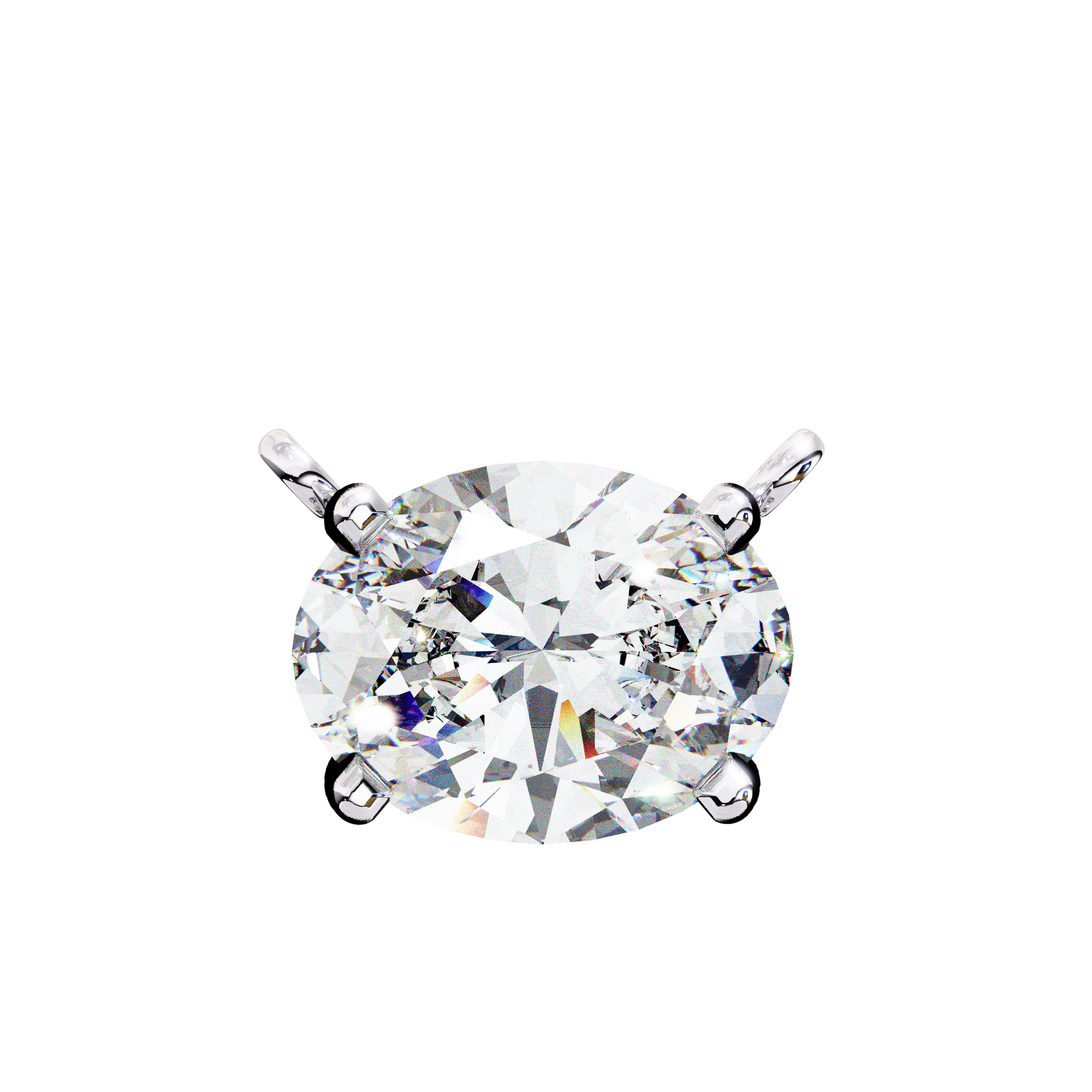 2.00 CT Oval Cut Diamond Pendant - Ulight Jewels