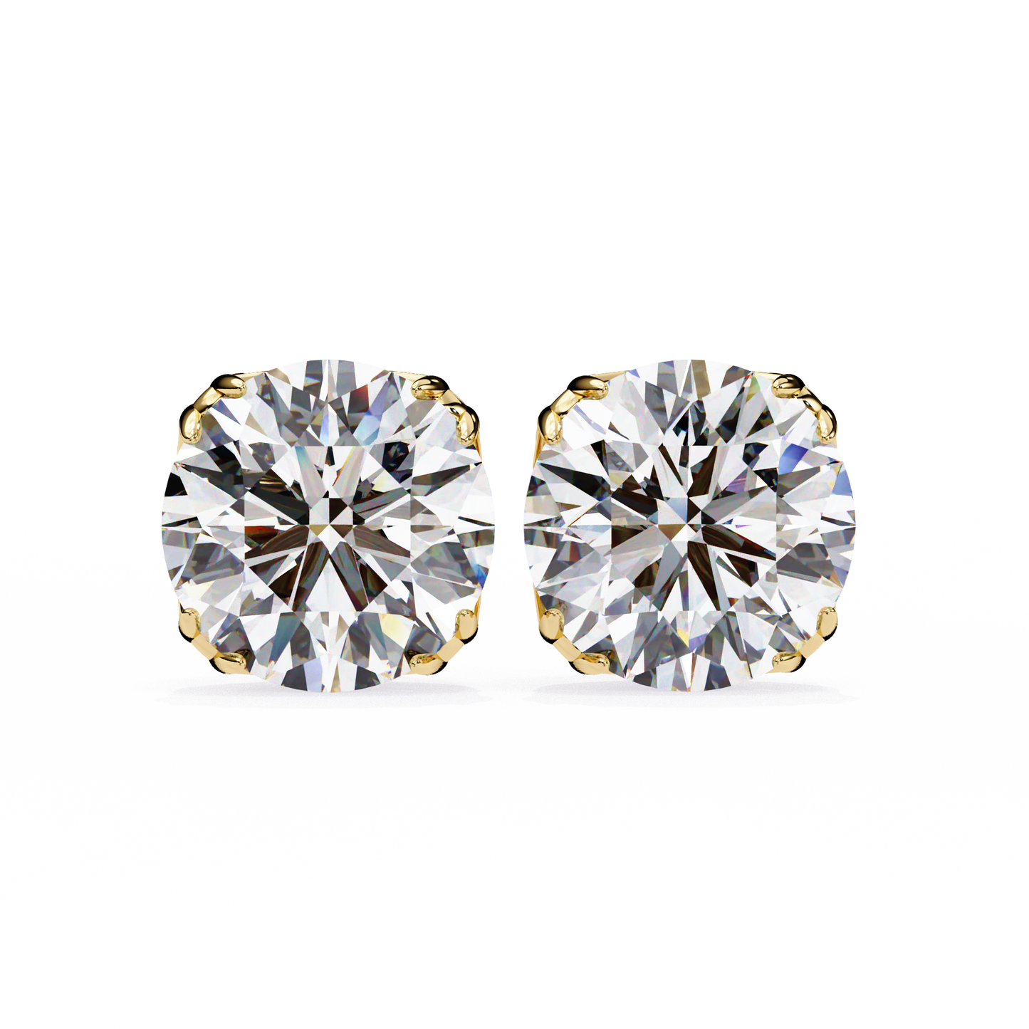 2.50 CT Round Cut Diamond  Studs Earrings