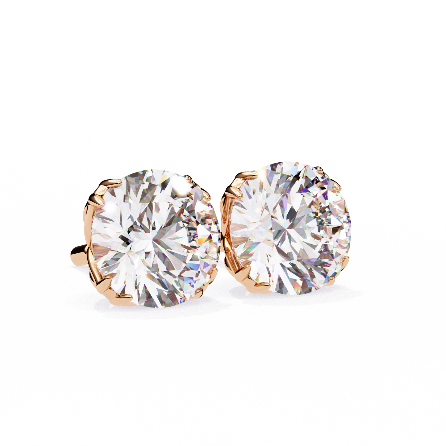 2.50 CT Round Cut Diamond  Studs Earrings