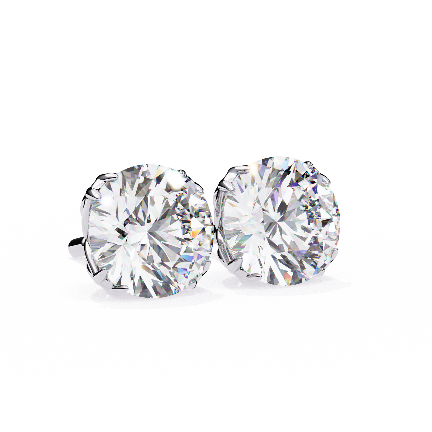 2.50 CT Round Cut Diamond  Studs Earrings