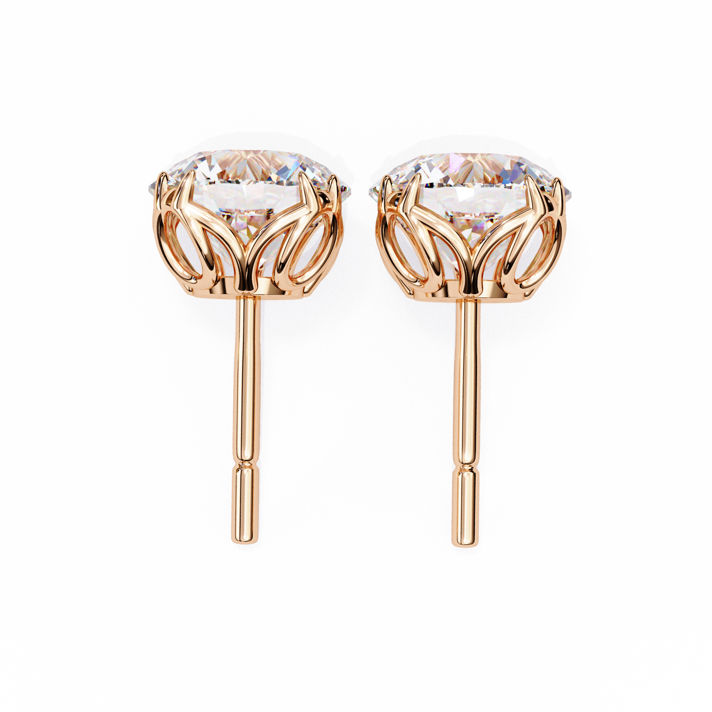 2.50 CT Round Cut Diamond  Studs Earrings