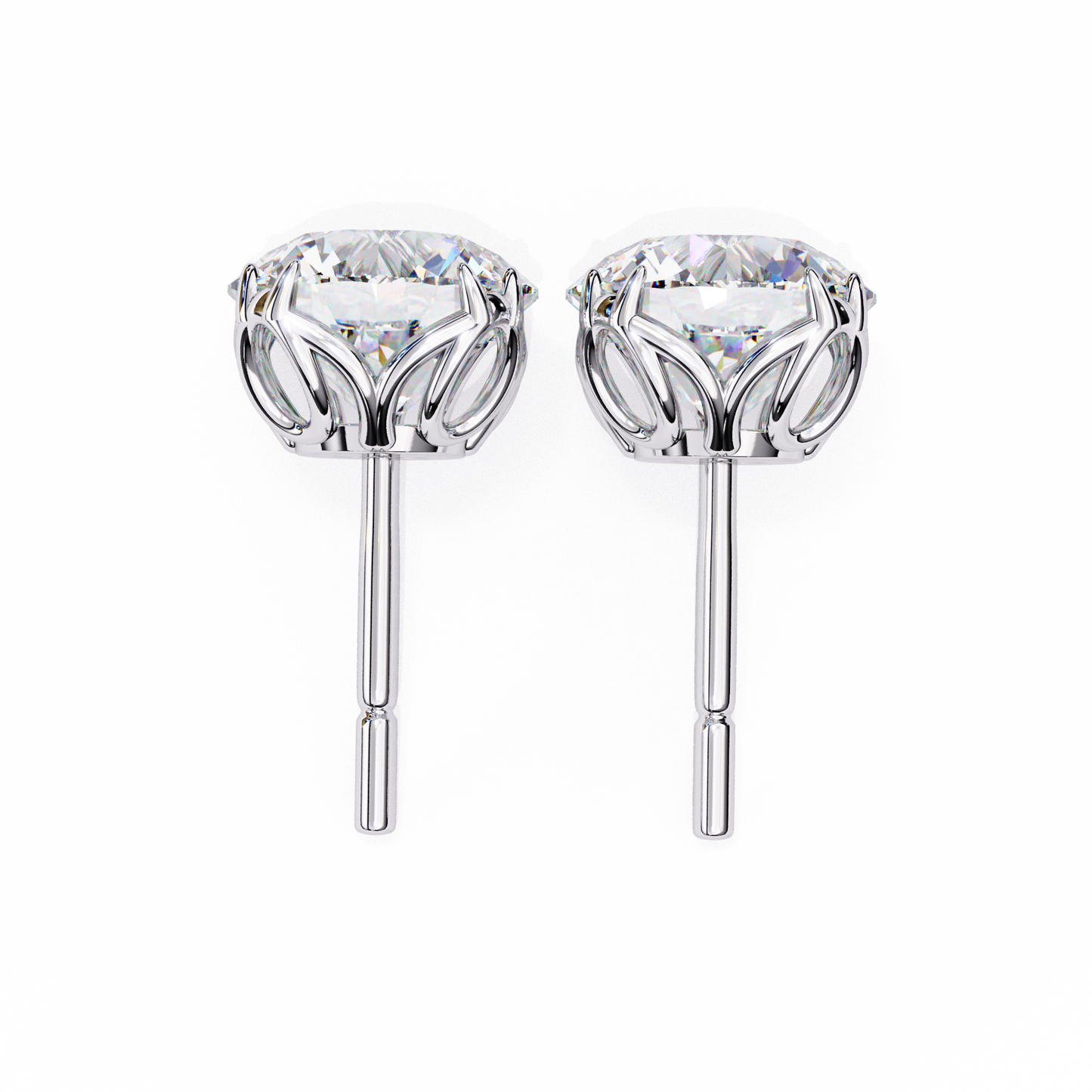 2.50 CT Round Cut Diamond  Studs Earrings