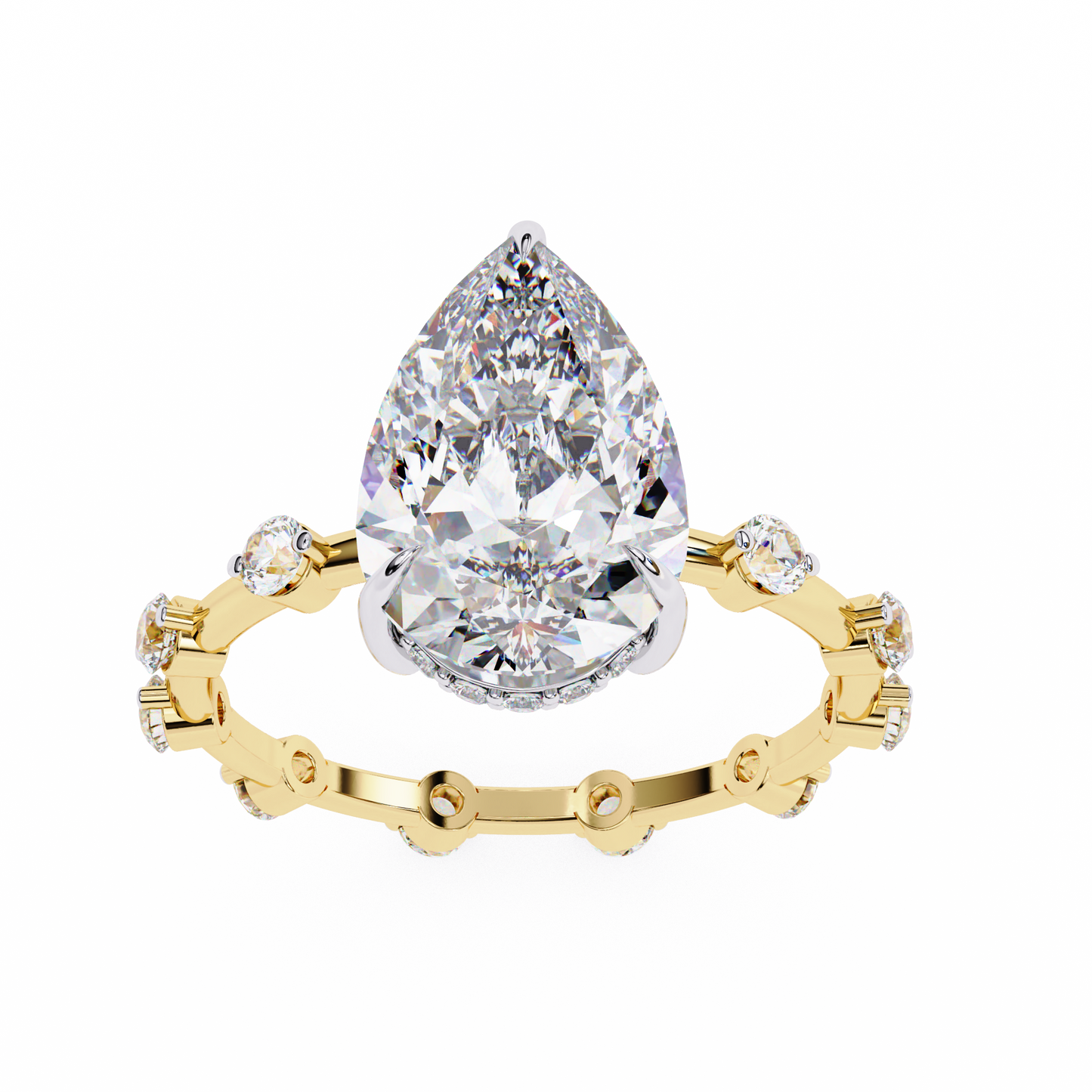 3.00 CT Round  Cut Diamond Engagement Ring