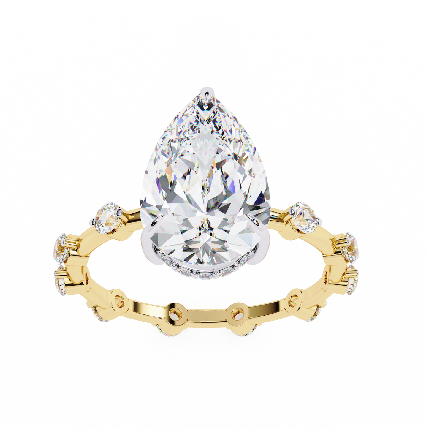 3.00 CT Round  Cut Diamond Engagement Ring