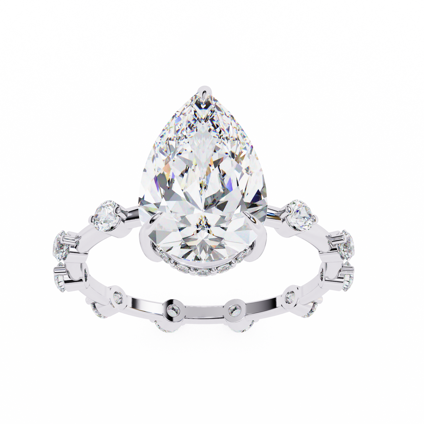 3.00 CT Round  Cut Diamond Engagement Ring