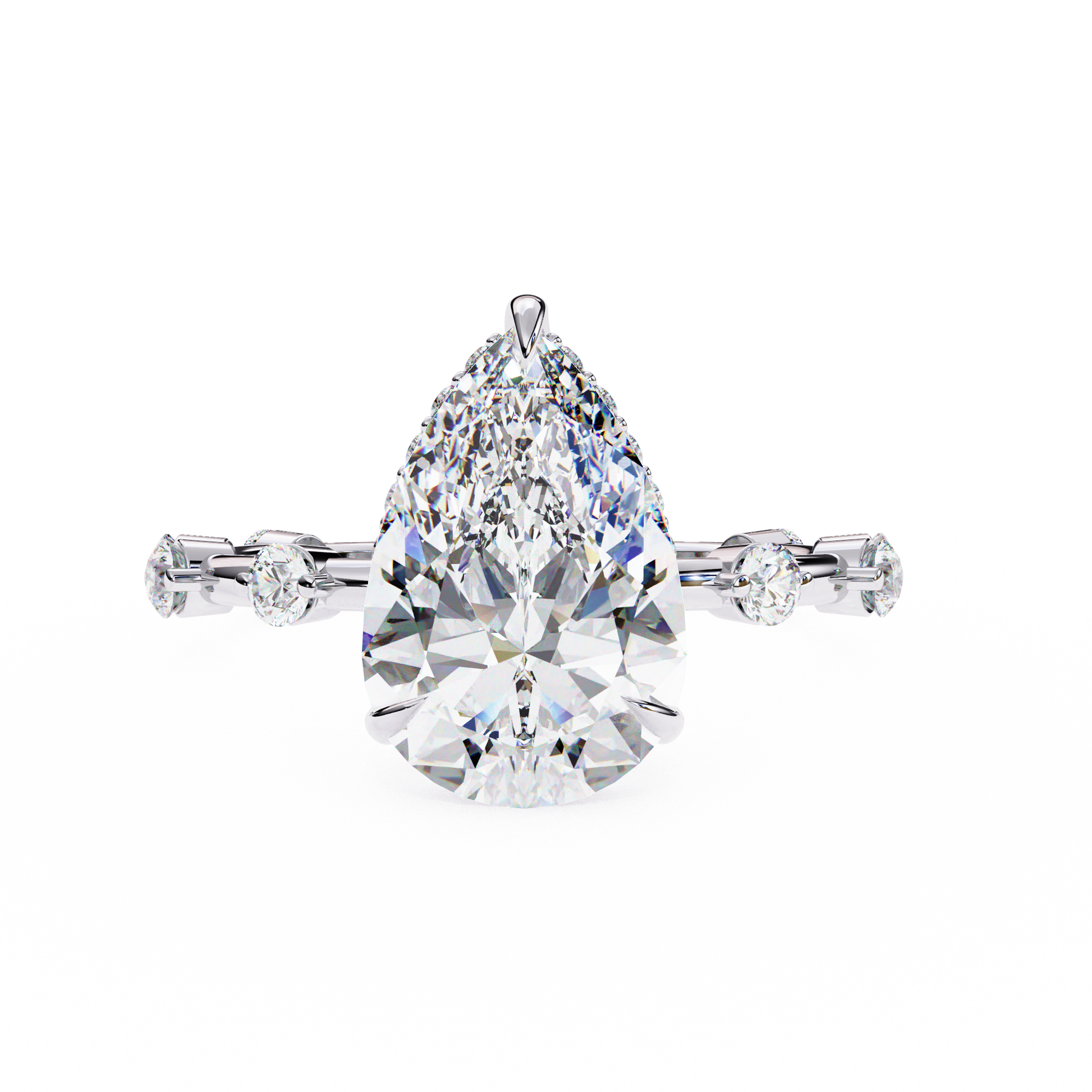 3.00 CT Round  Cut Diamond Engagement Ring - Ulight Jewels