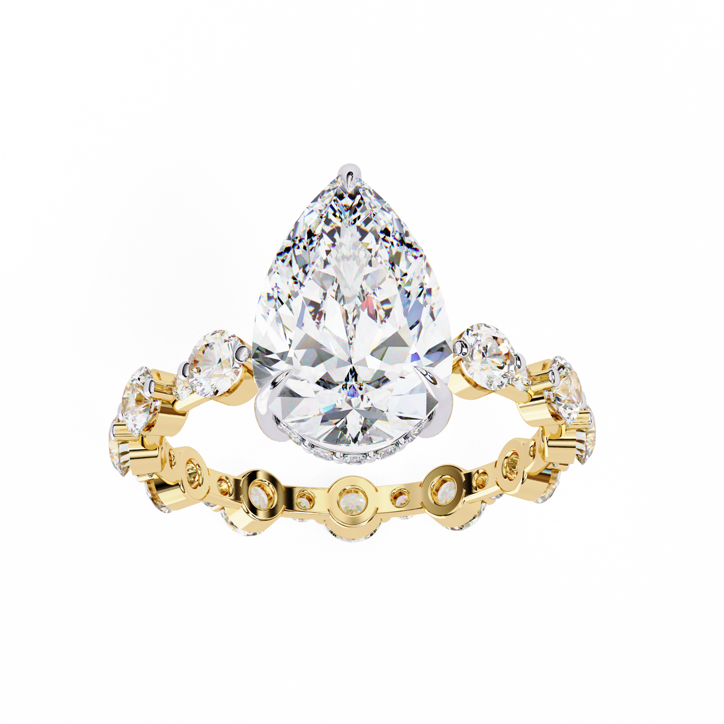 3.00 CT Pear Cut Diamond Engagement Ring