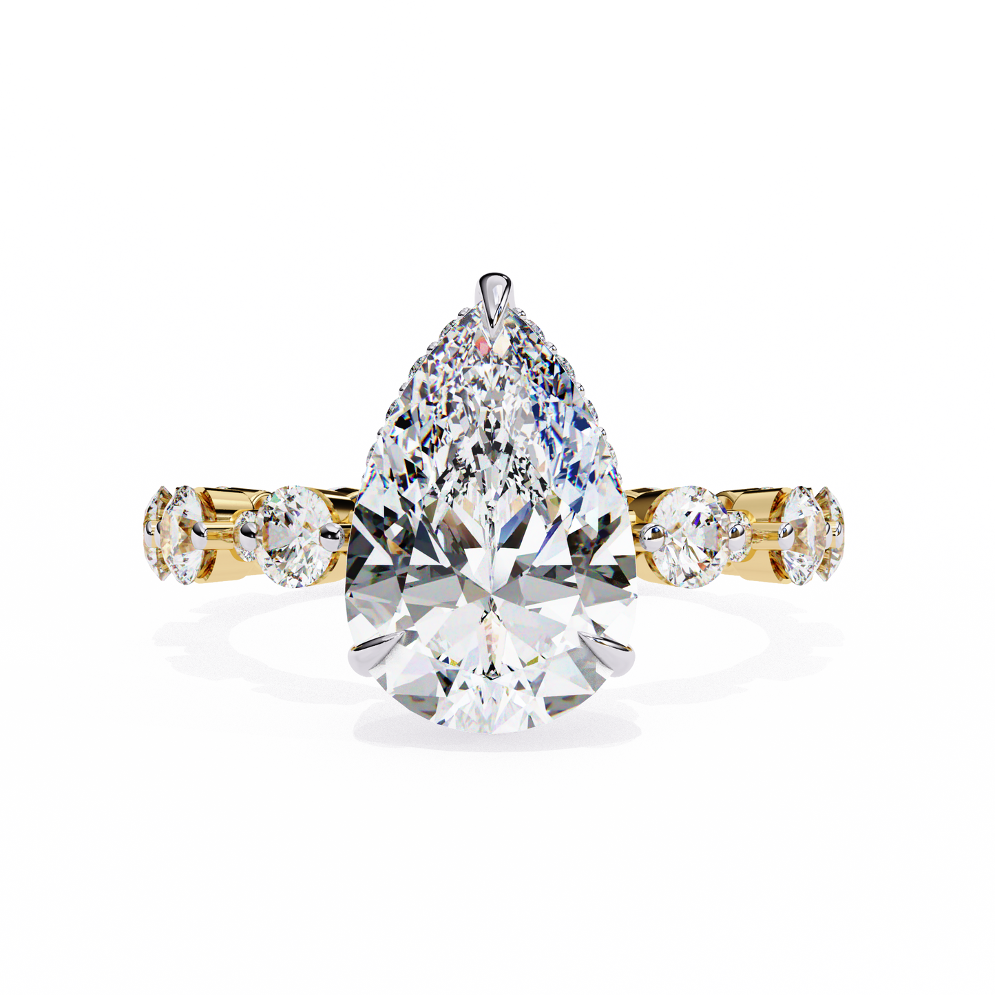 3.00 CT Pear Cut Diamond Engagement Ring