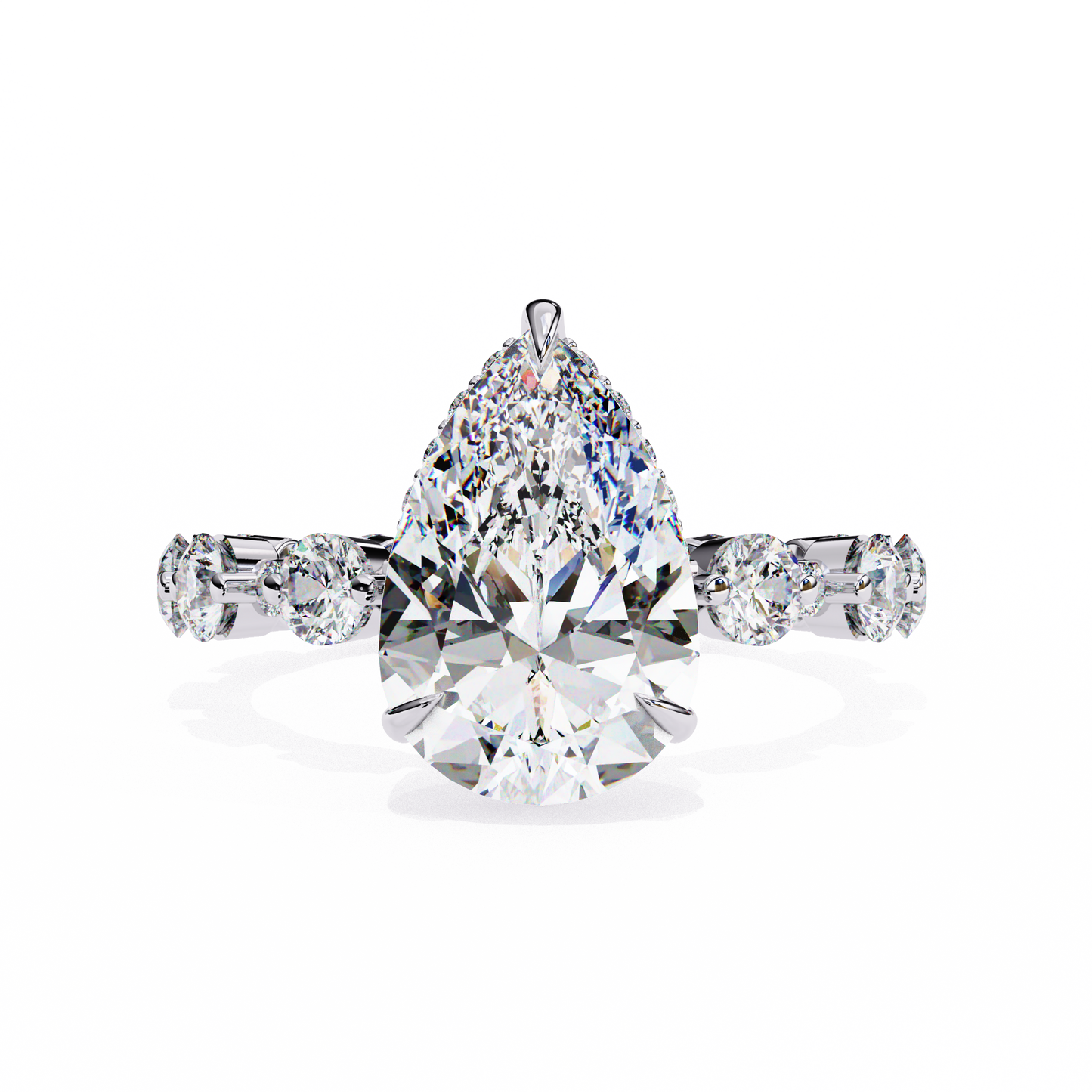 3.00 CT Pear Cut Diamond Engagement Ring - Ulight Jewels